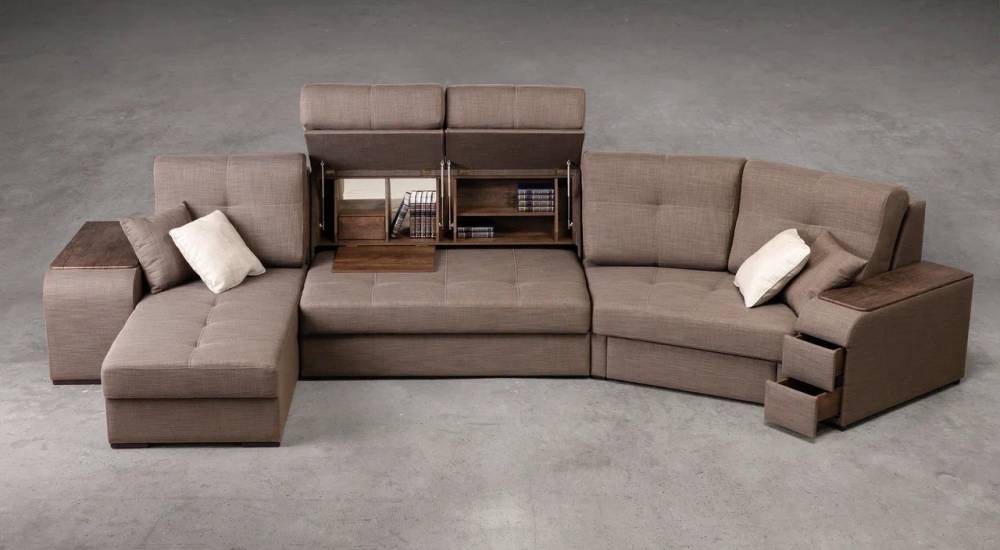 Купить П-образный диван «IQ 120» по цене 226737 в Москве с доставкой винтернет магазине - «Umnye-Divany»